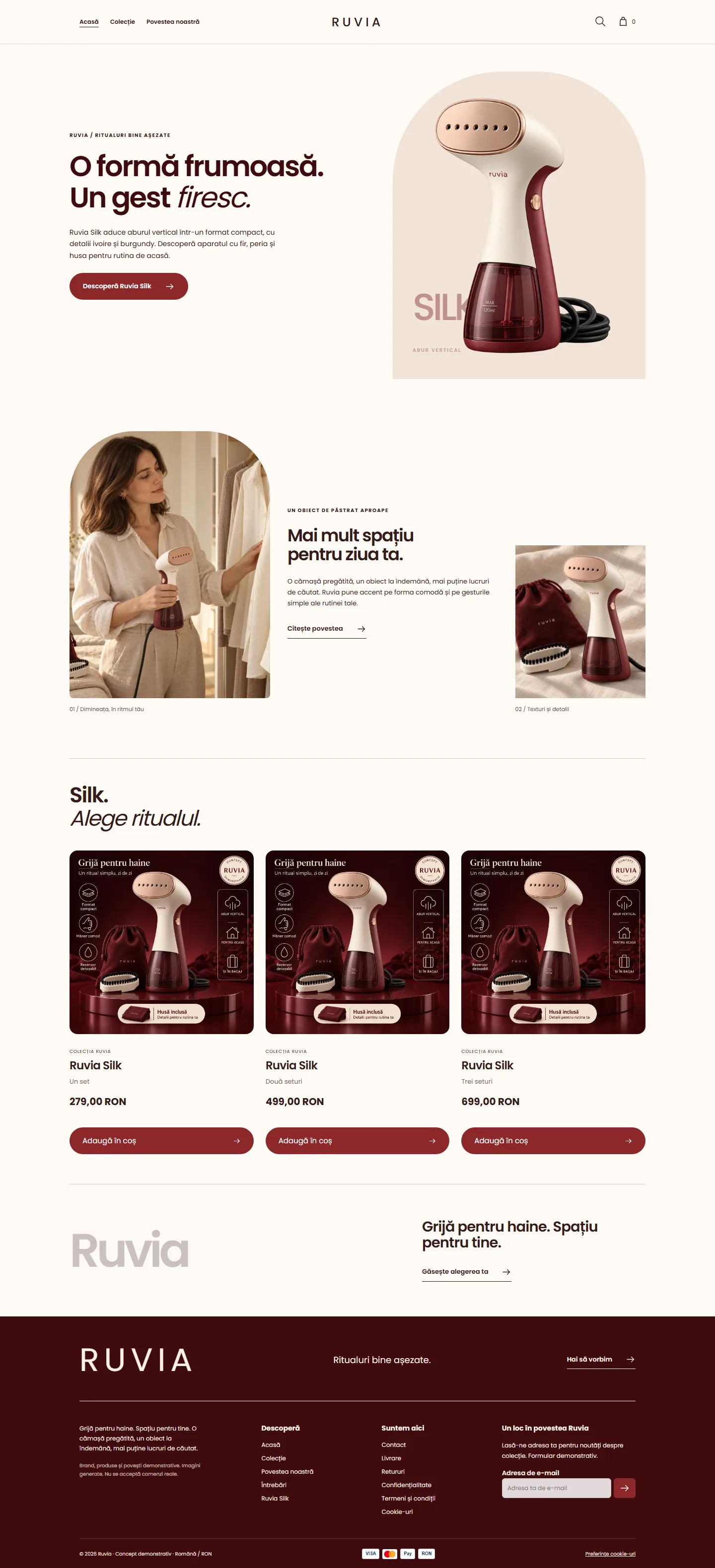 Ruvia Silk — design demonstrativ complet