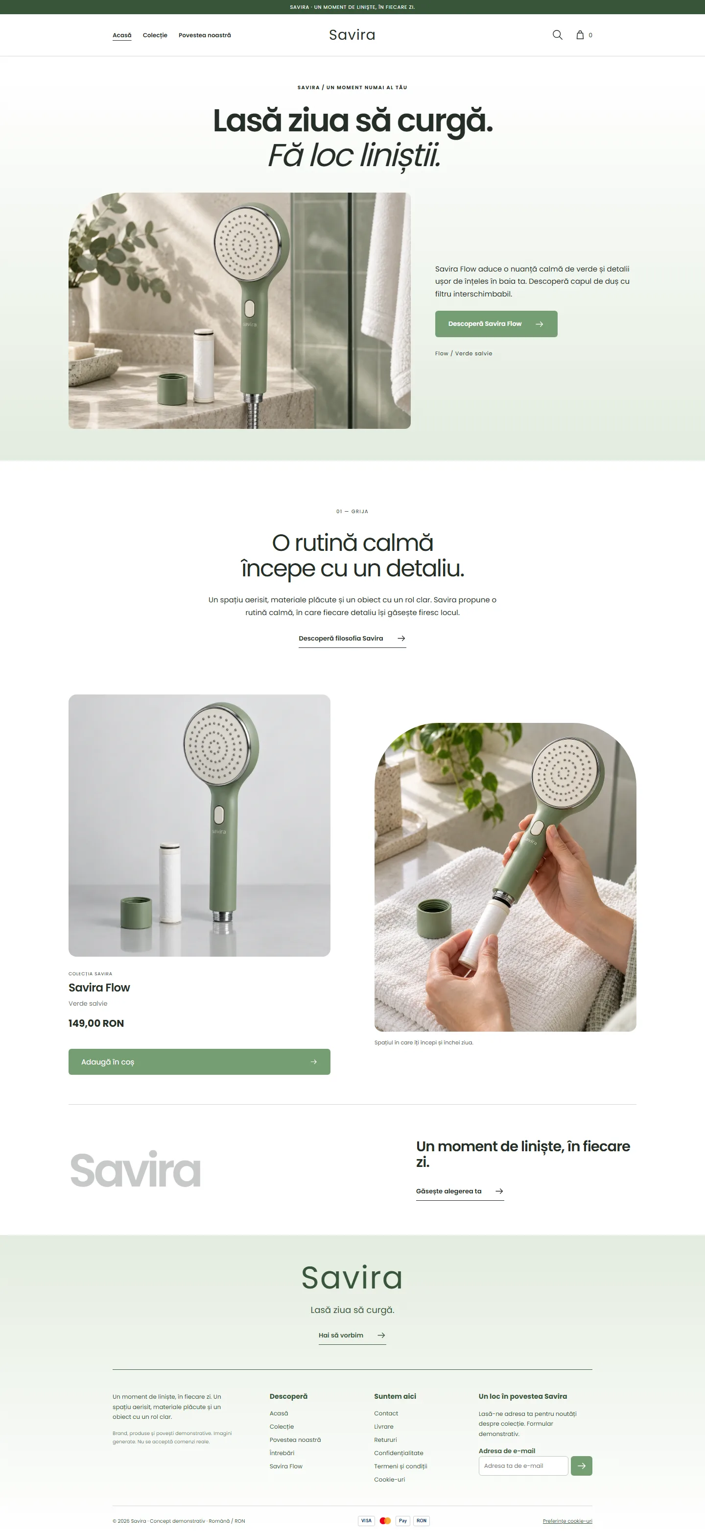 Savira Flow — design demonstrativ complet