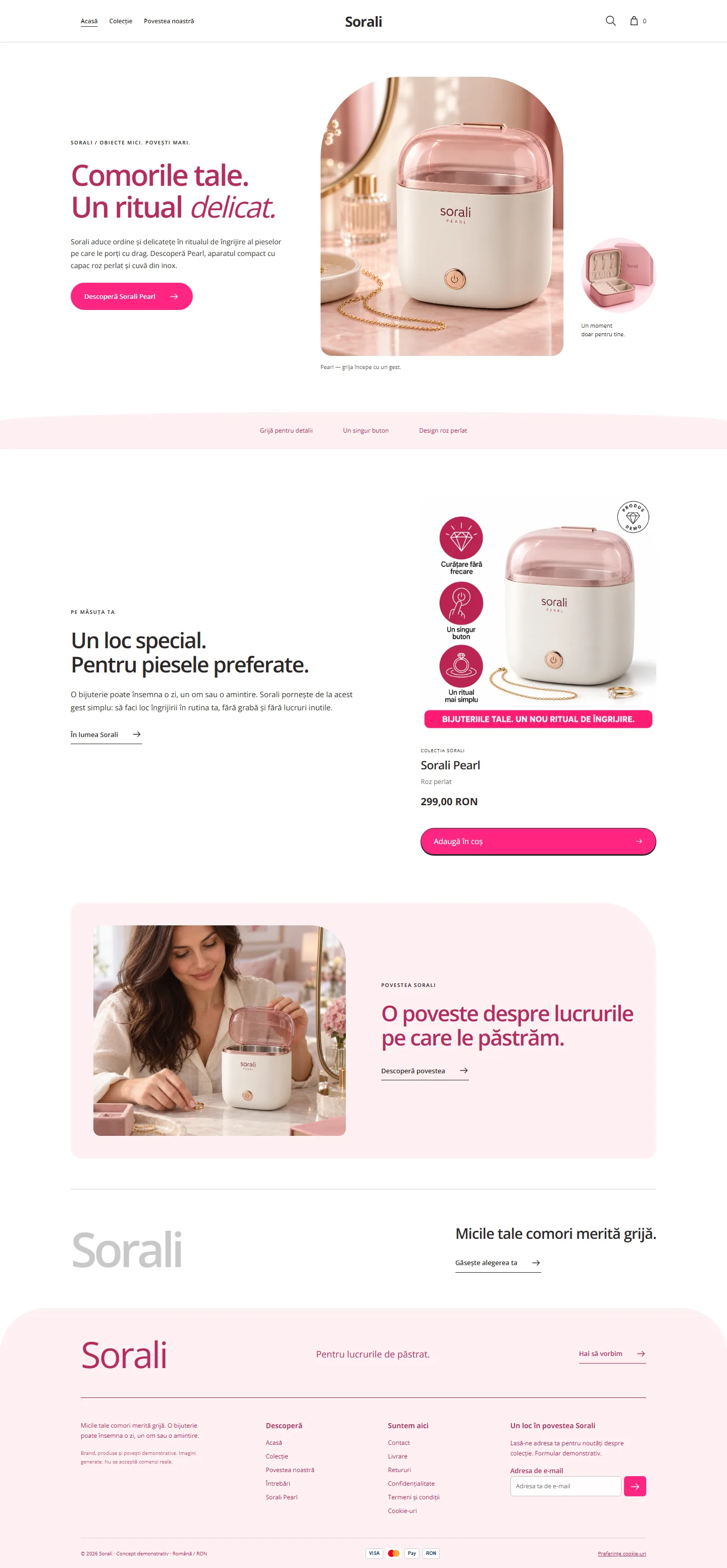 Sorali Pearl — design demonstrativ complet