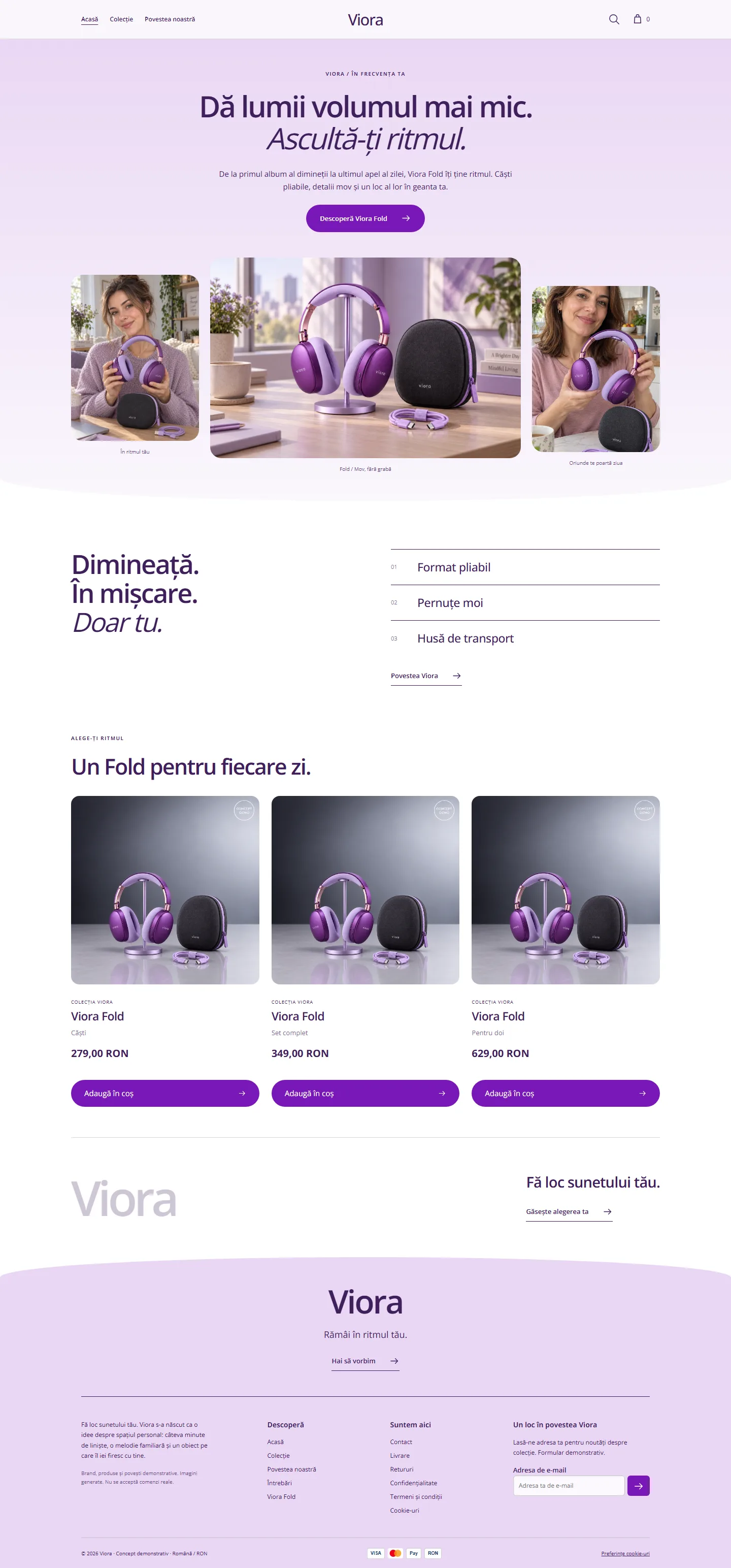 Viora Fold — design demonstrativ complet